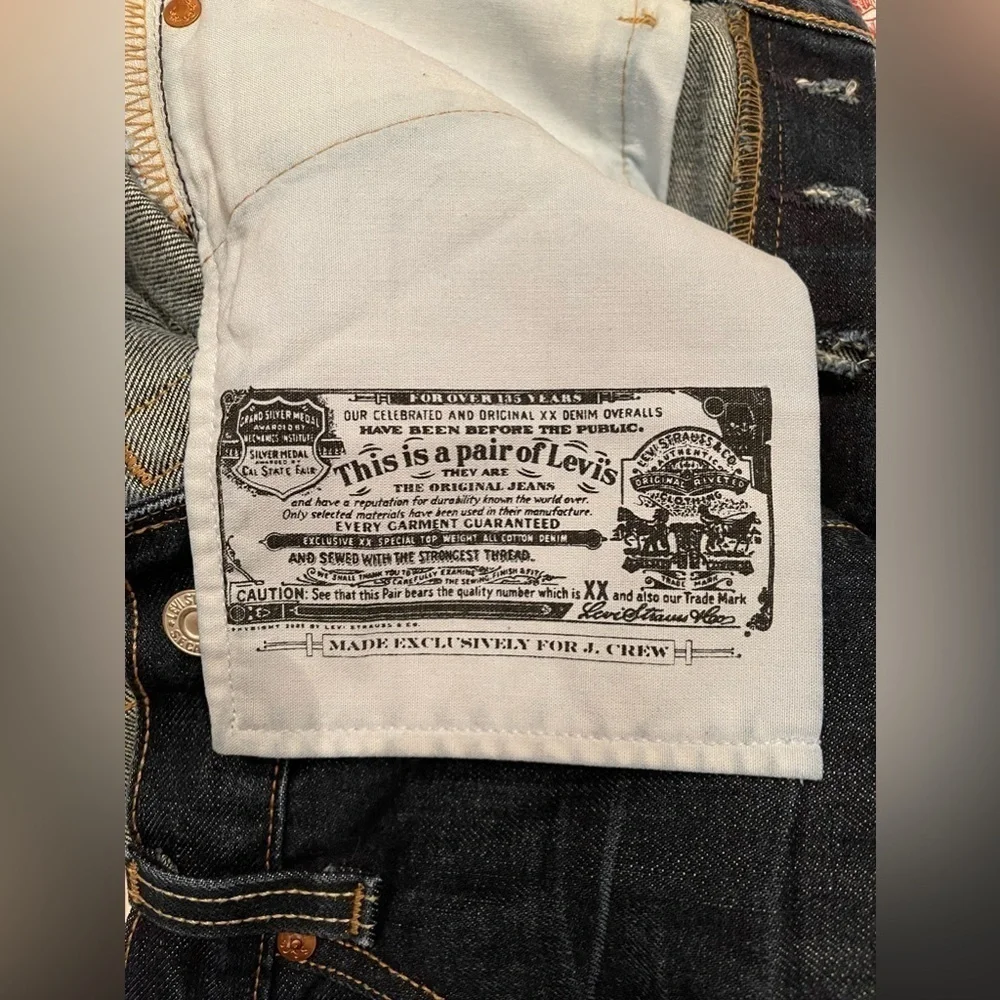Levi’s/J.Crew collab 501 Button Fly Jeans Size 30x32